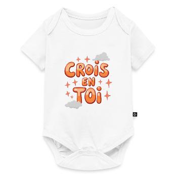 Crois en toi - Typo Bulle - Body à manches courtes Premium Bébé - blanc - Devant