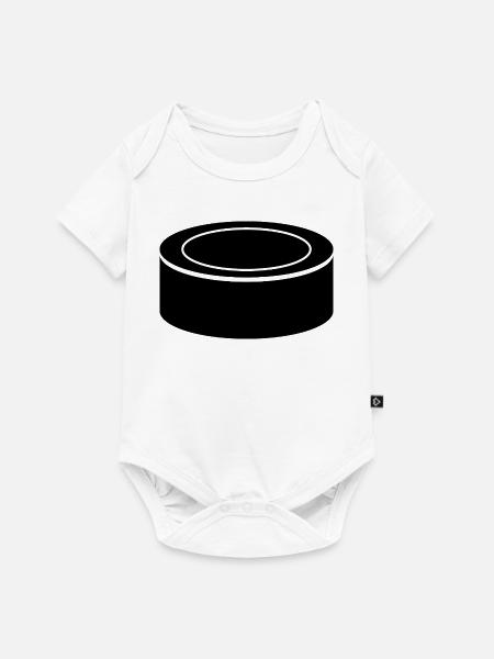 Eishockey-Puck - Baby Premium Kurzarmbody - Weiß