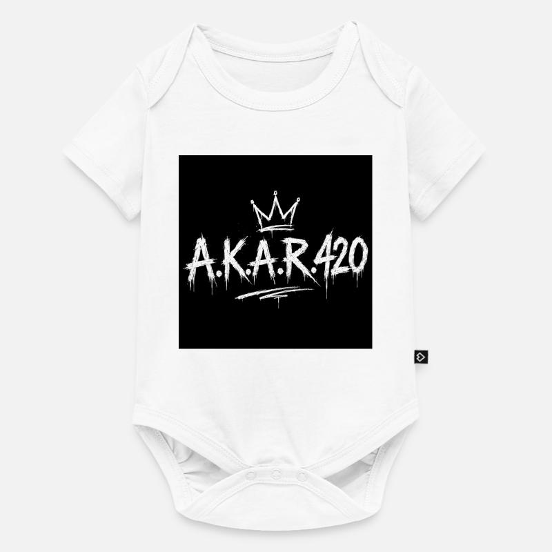 AKAR420 Couronne de graffiti - Body à manches courtes Premium Bébé - blanc