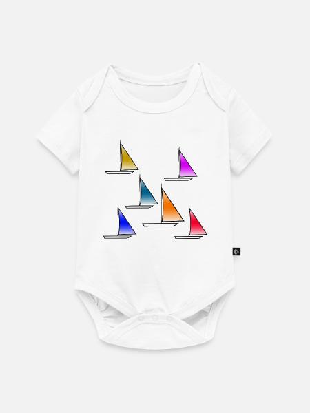 Segeln - Baby Premium Kurzarmbody - Weiß