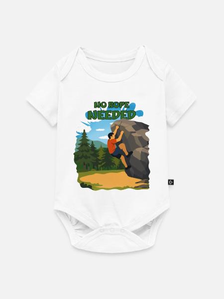 Kein Seil Nötig: Boulder-Kletterer - Baby Premium Kurzarmbody - Weiß
