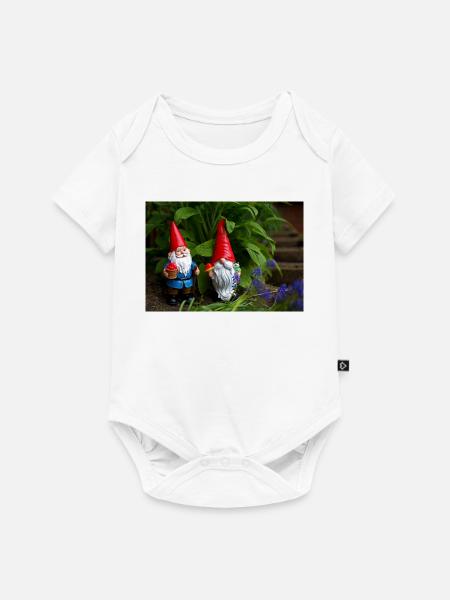 Gartenzwerge im Beet - Baby Premium Kurzarmbody - Weiß