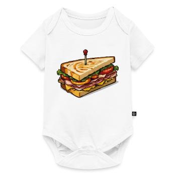 Art des épingles Club Sandwich - Body à manches courtes Premium Bébé - blanc - Devant