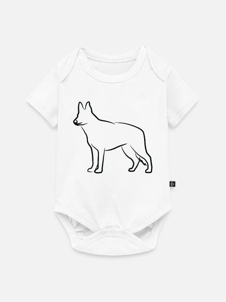 Schäferhund Skizze - Baby Premium Kurzarmbody - Weiß