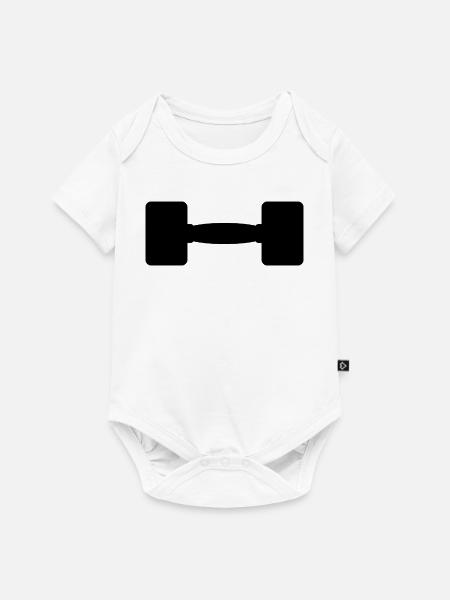 Hantel - Baby Premium Kurzarmbody - Weiß