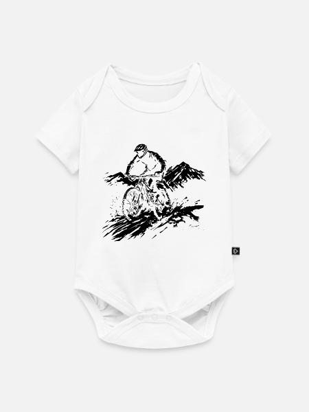 Mountainbike - Baby Premium Kurzarmbody - Weiß