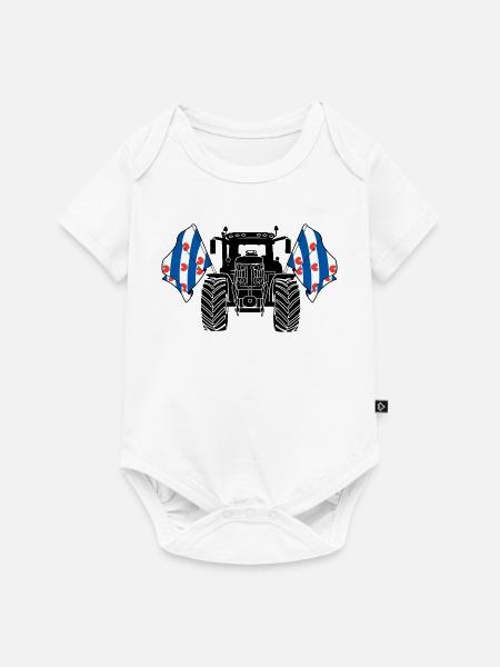 Friesland_Tractor_Pride - Baby Premium Kurzarmbody - Weiß
