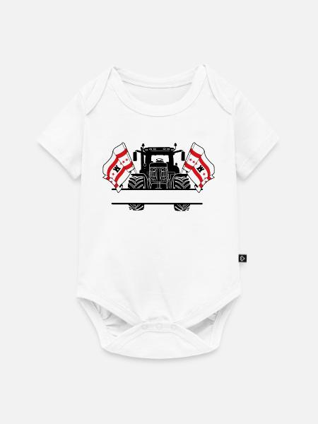 Drenthe_Tractor_Custom_Edition - Baby Premium Kurzarmbody - Weiß