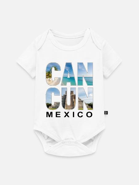 Cancun Mexico - Baby Premium Kurzarmbody - Weiß