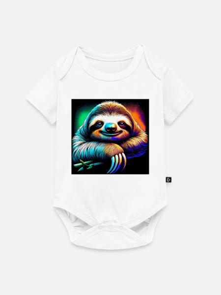 Faultier - Baby Premium Kurzarmbody - Weiß