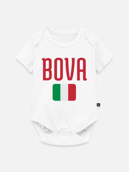 BOVA Italienische Flagge - Baby Premium Kurzarmbody - Weiß