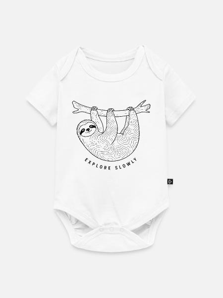 Geschenk des Sloth Hiking Club - Baby Premium Kurzarmbody - Weiß