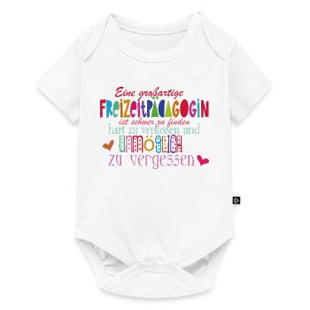 Freizeitpädagogin - Baby Premium Kurzarmbody - Weiß - Vorne