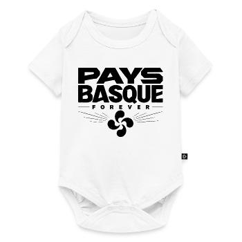 Pays Basque Forever Lauburu Vintage Design - Body à manches courtes Premium Bébé - blanc - Devant