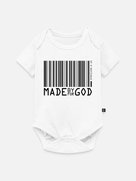 made by god - Baby Premium Kurzarmbody - Weiß