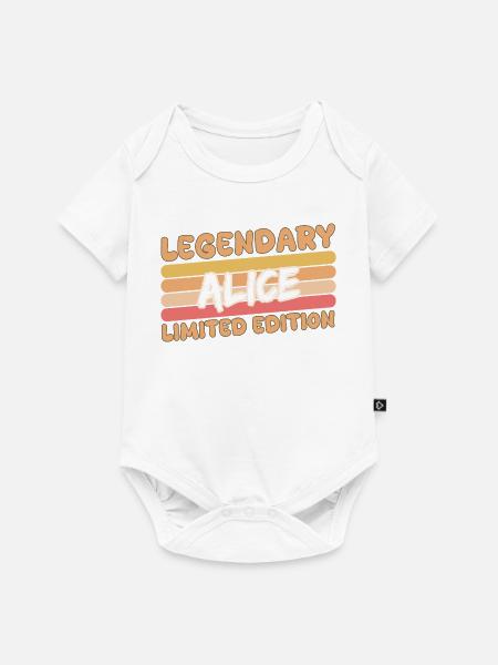 Alice - Baby Premium Kurzarmbody - Weiß