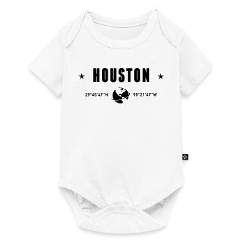 Houston, Texas Koordinaten Planet Erde - Baby Premium Kurzarmbody - Weiß - Vorne