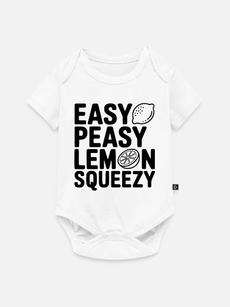 Kinderleicht, Zitronen-Squeezy - Baby Premium Kurzarmbody - Weiß