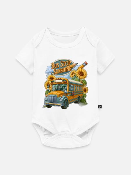 Bushaltestelle Sunshine - Baby Premium Kurzarmbody - Weiß