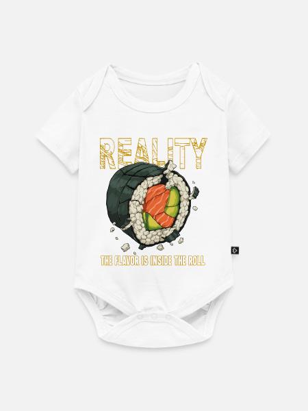 Sushi Roll Reality Innerer Geschmack - Baby Premium Kurzarmbody - Weiß