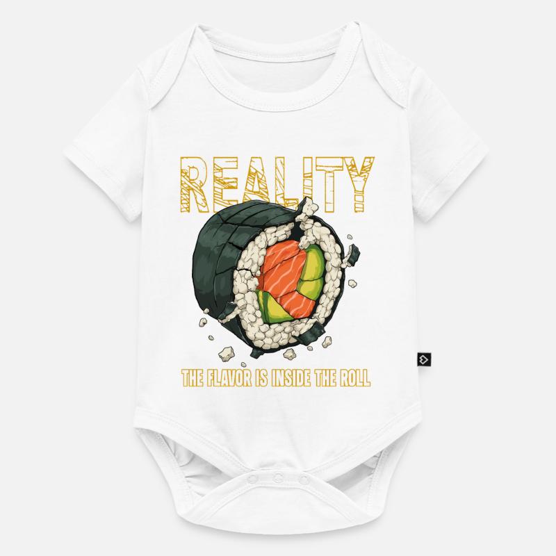Sushi Roll Réalité Saveur Intérieure - Body à manches courtes Premium Bébé - blanc