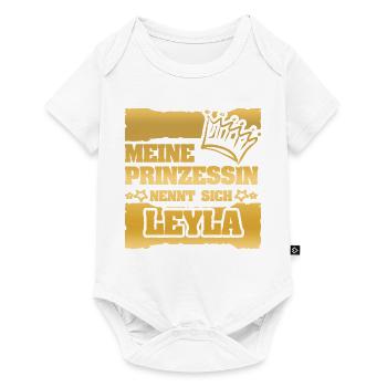 Spruch Leyla - Baby Premium Kurzarmbody - Weiß - Vorne