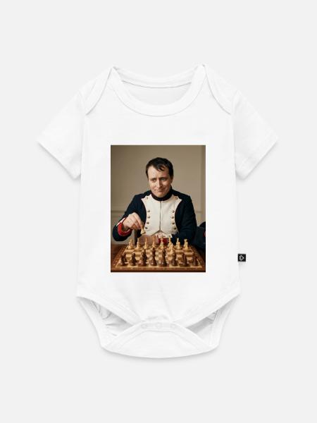Napoleon spielt Schach. - Baby Premium Kurzarmbody - Weiß