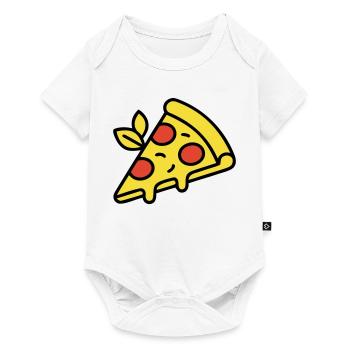 Pizza Piece Italie Nourriture Pizzeria Foodie Gourmet - Body à manches courtes Premium Bébé - blanc - Devant