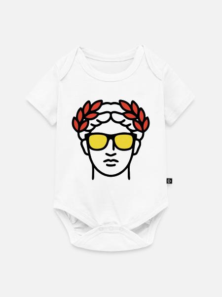 Römische Statue Sonnenbrille Antike Kunst - Baby Premium Kurzarmbody - Weiß