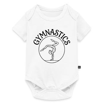 Gymnastik - Baby Premium Kurzarmbody - Weiß - Vorne
