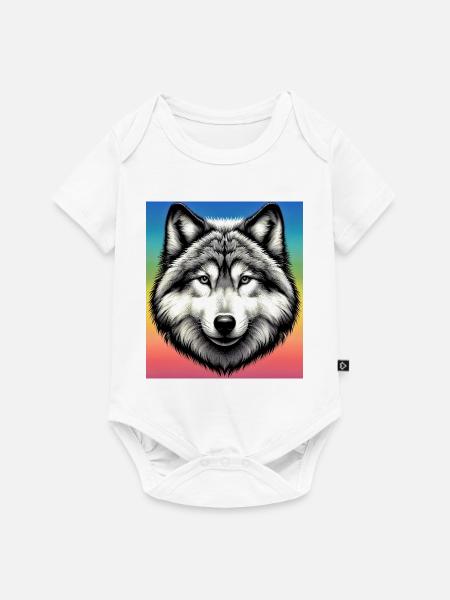 Wolf - Baby Premium Kurzarmbody - Weiß