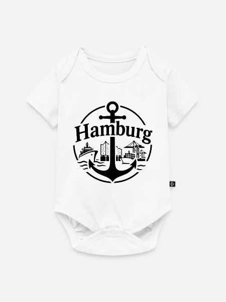 Hamburg - Baby Premium Kurzarmbody - Weiß