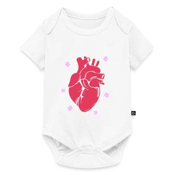 Kardiogramm Kardiographie Sonographie Ultraschall - Baby Premium Kurzarmbody - Weiß - Vorne