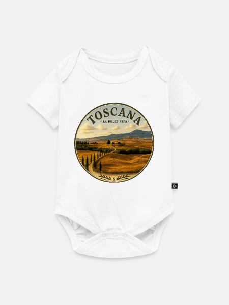 Toscana Vibes - Baby Premium Kurzarmbody - Weiß