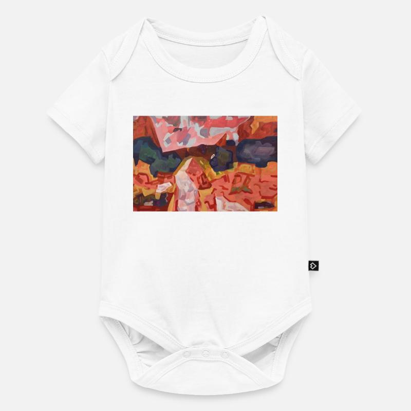 Feu de couleur abstraite - Body à manches courtes Premium Bébé - blanc