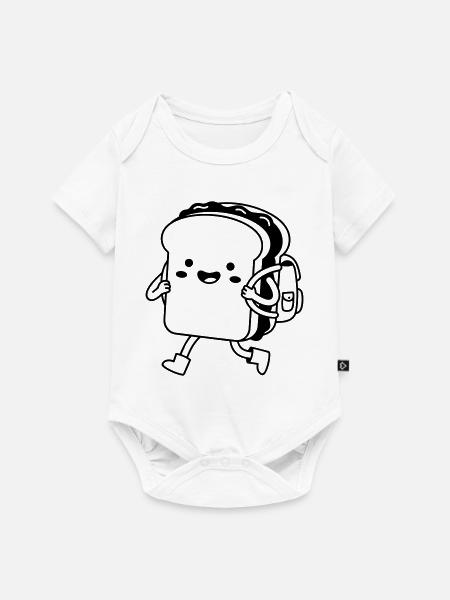 Kawaii-Sandwich - Baby Premium Kurzarmbody - Weiß