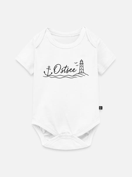 Ostsee - Baby Premium Kurzarmbody - Weiß