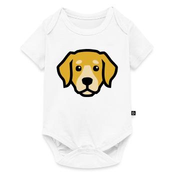 Tête de chien Golden Retriever Labrador Maman - Body à manches courtes Premium Bébé - blanc - Devant