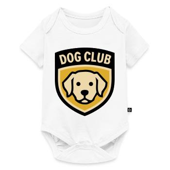 Dog School Logo Golden Retriever Dog Club - Baby Premium short-sleeve bodysuit - white - Front