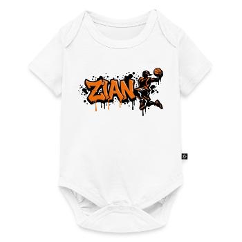 Zian Graffiti Dunk Orange - Baby Premium Kurzarmbody - Weiß - Vorne