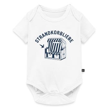 Strandkorbliebe Ostsee Nordsee - Baby Premium Kurzarmbody - Weiß - Vorne