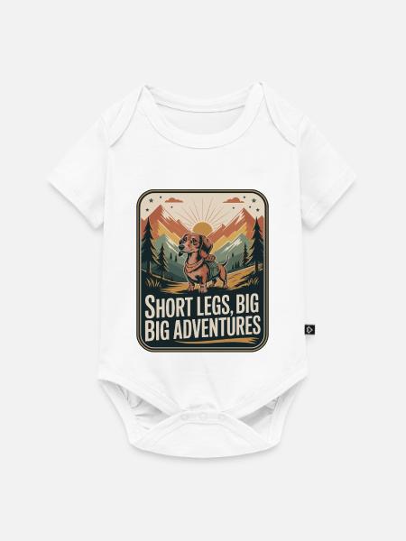 Wander Dackel - Baby Premium Kurzarmbody - Weiß