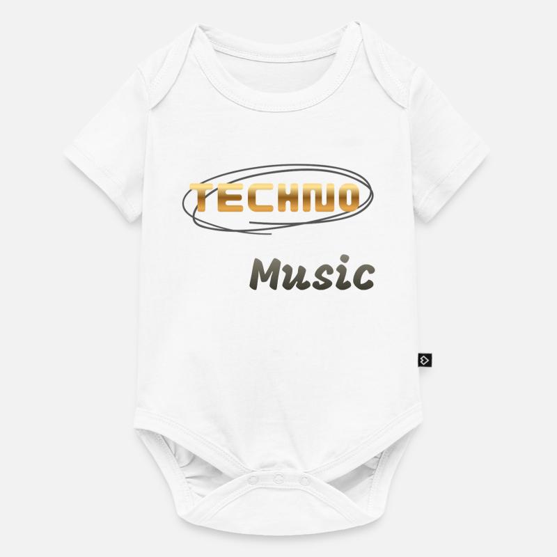 Techno-Musik - Baby Premium Kurzarmbody - Weiß