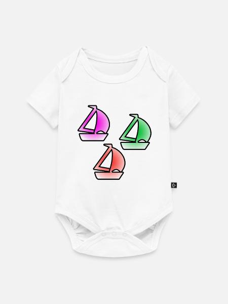 Segeln - Baby Premium Kurzarmbody - Weiß