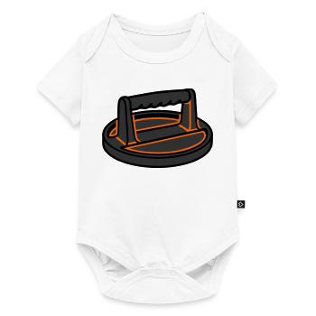 Burgerpresse Smashburger Grillen Foodtruck - Baby Premium Kurzarmbody - Weiß - Vorne