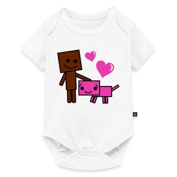 Le chien robot Heart Friends - Body à manches courtes Premium Bébé - blanc - Devant