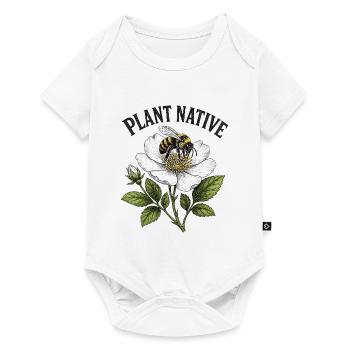 Plantez un jardin indigène des abeilles et des échinaces - Body à manches courtes Premium Bébé - blanc - Devant