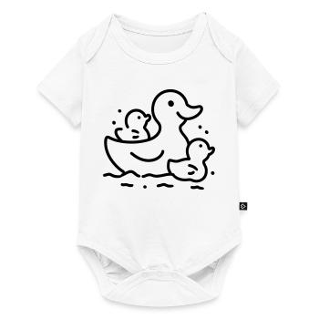 famille canard - Body à manches courtes Premium Bébé - blanc - Devant