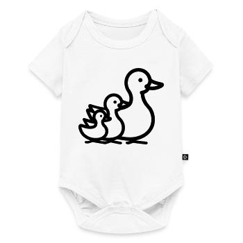 famille canard - Body à manches courtes Premium Bébé - blanc - Devant