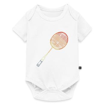 Esquisse de raquette de badminton - Body à manches courtes Premium Bébé - blanc - Devant